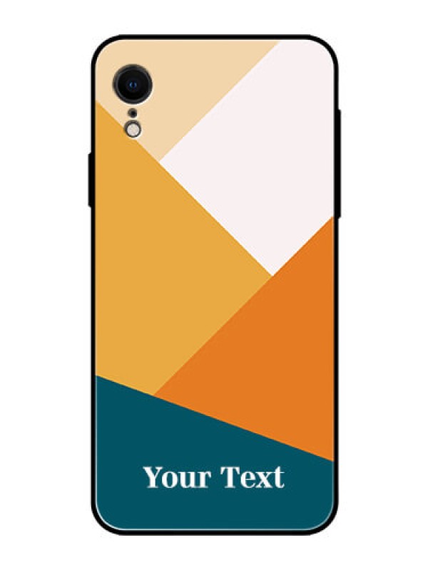 Custom iPhone XR Personalized Glass Phone Case - Stacked Multi-colour Design
