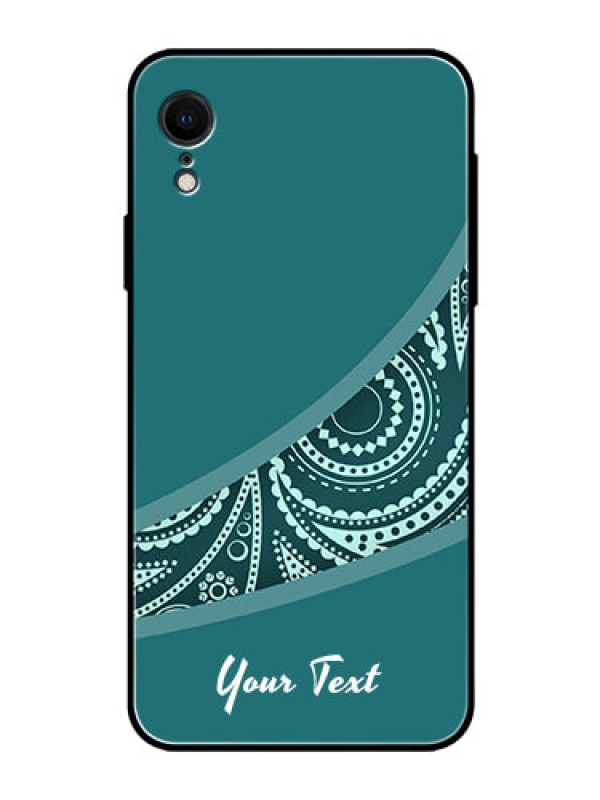 Custom iPhone XR Photo Printing on Glass Case - semi visible floral Design