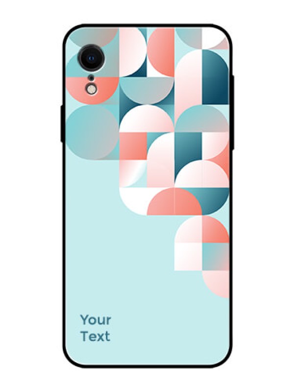 Custom iPhone XR Custom Glass Phone Case - Stylish Semi-circle Pattern Design
