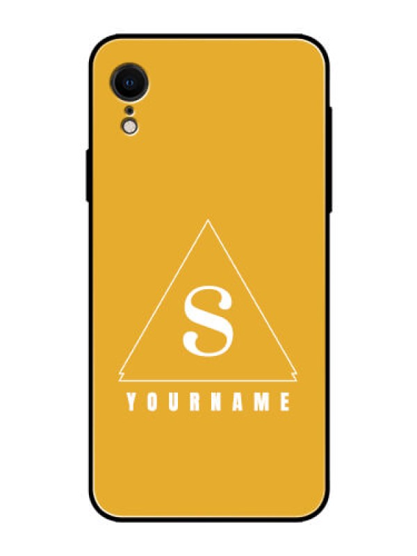 Custom iPhone XR Personalized Glass Phone Case - simple triangle Design