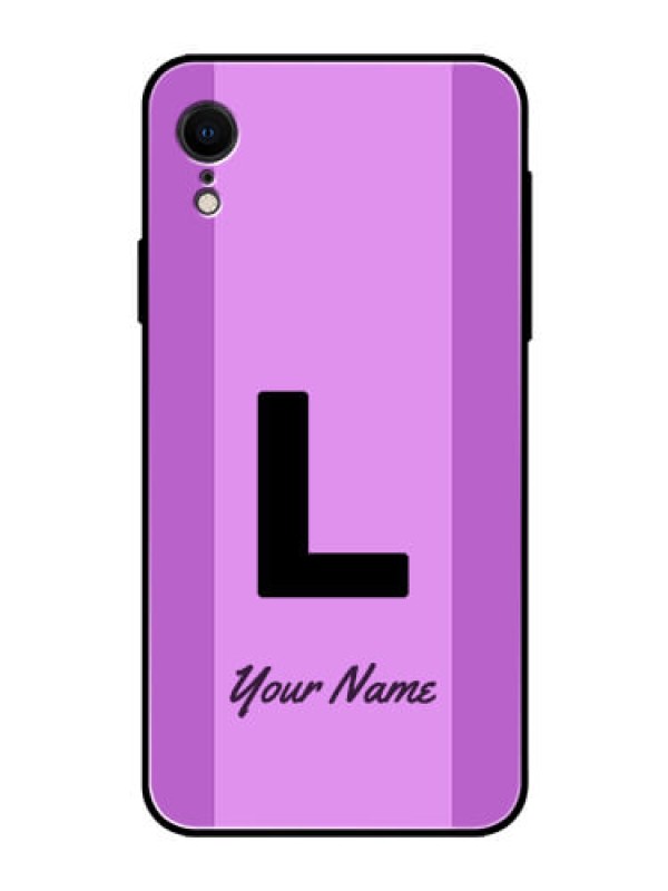 Custom iPhone XR Custom Glass Phone Case - Tricolor custom text Design