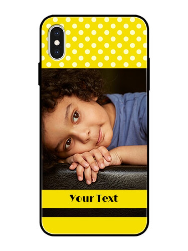 Custom Apple iPhone XS Max Custom Glass Phone Case  - Bright Yellow Case Design