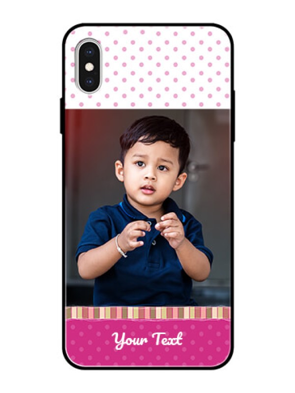 Custom Apple iPhone XS Max Photo Printing on Glass Case  - Cute Girls Cover Design
