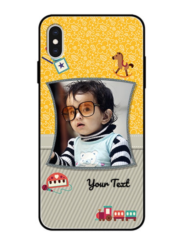 Custom Apple iPhone XS Max Personalized Glass Phone Case  - Baby Picture Upload Design