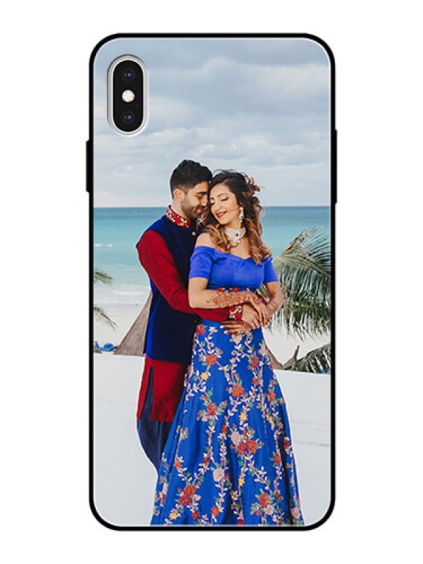 Custom Apple iPhone XS Max Photo Printing on Glass Case  - Upload Full Picture Design