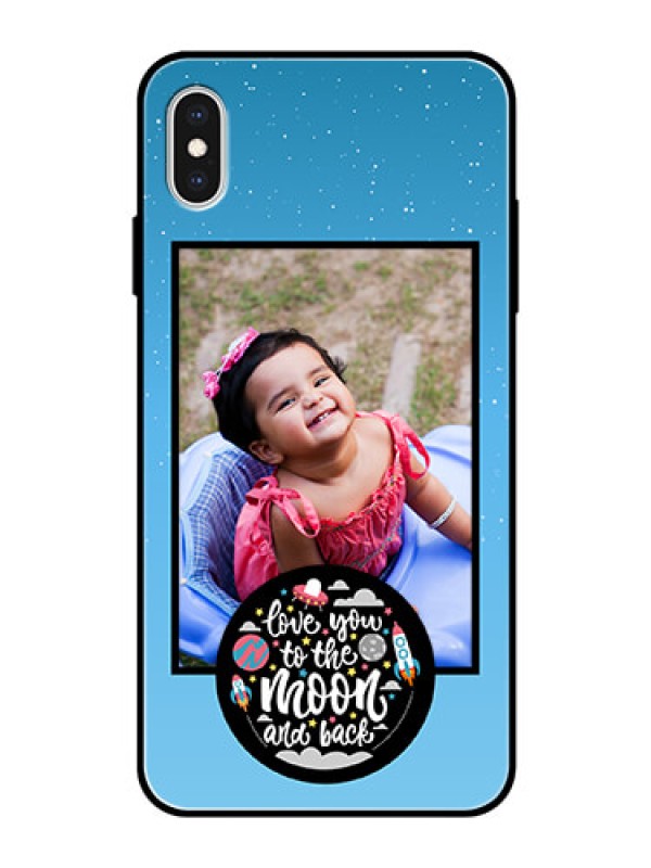 Custom Apple iPhone XS Max Custom Glass Mobile Case  - Wave Pattern Colorful Design