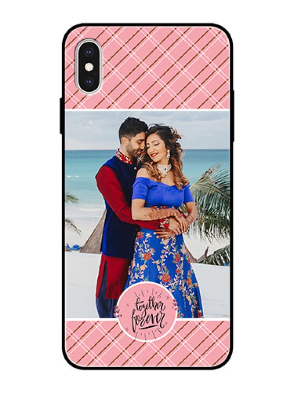 Custom Apple iPhone XS Max Personalized Glass Phone Case  - Together Forever Design