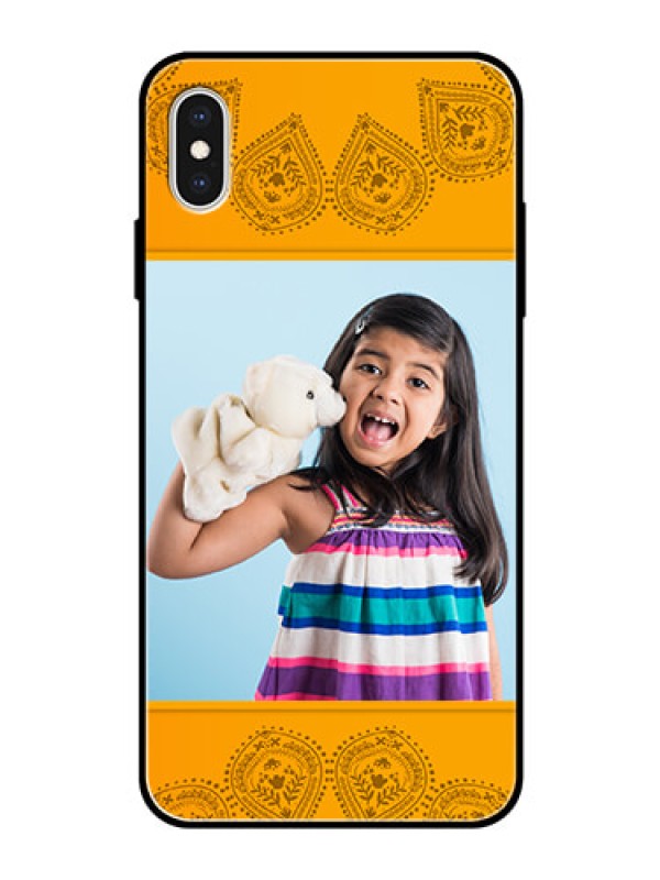 Custom Apple iPhone XS Max Personalized Glass Phone Case  - Photo Wedding Design 