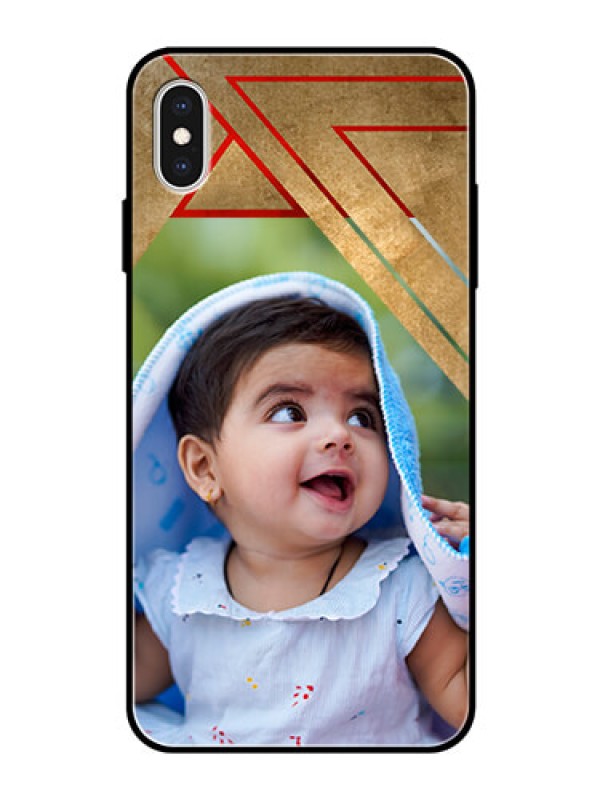 Custom Apple iPhone XS Max Personalized Glass Phone Case  - Gradient Abstract Texture Design