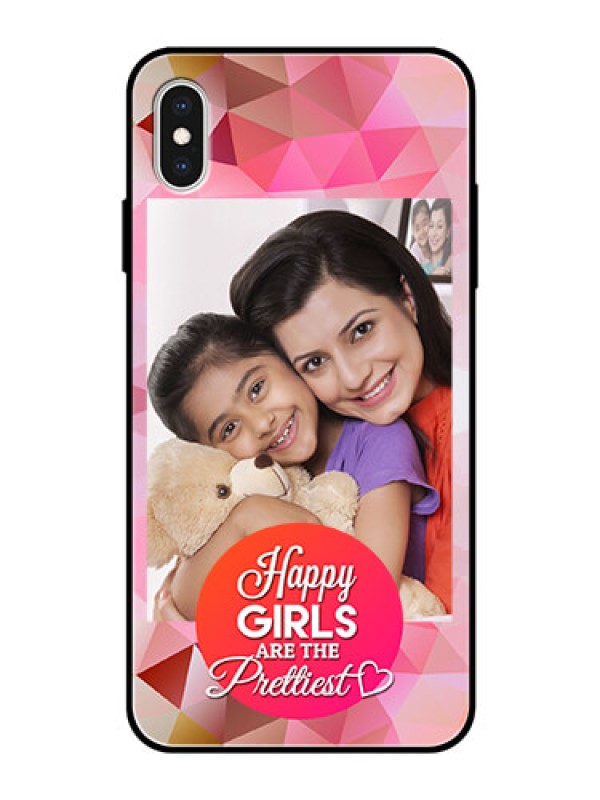 Custom Apple iPhone XS Max Photo Printing on Glass Case  - Abstract Triangle Design