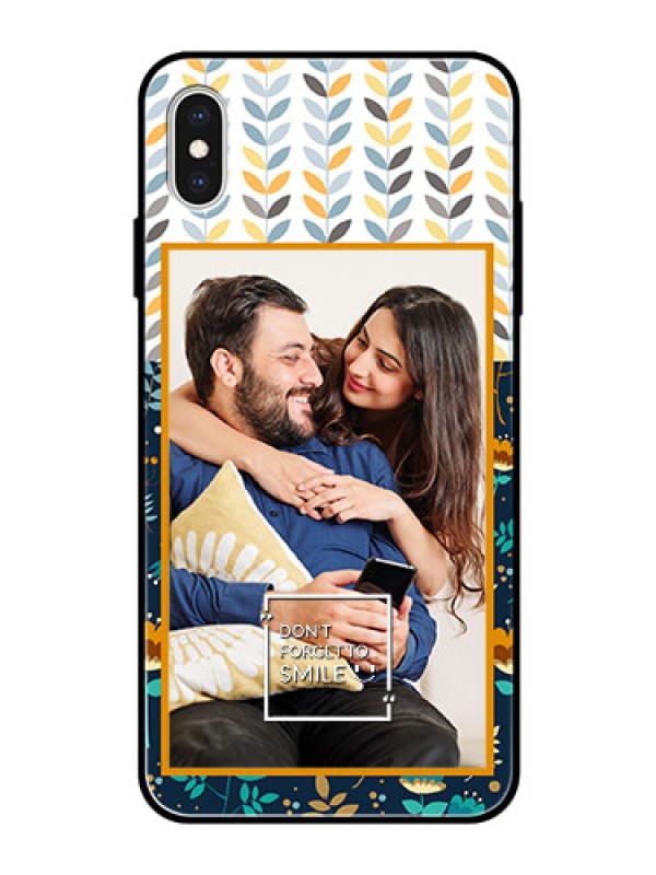 Custom Apple iPhone XS Max Custom Glass Mobile Case  - Pattern Design