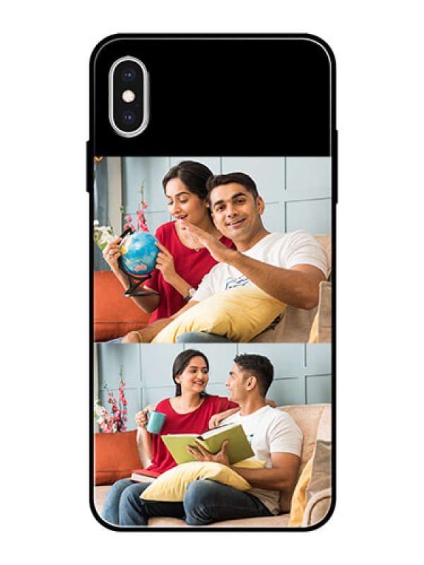 Custom Iphone Xs Max 2 Images on Glass Phone Cover