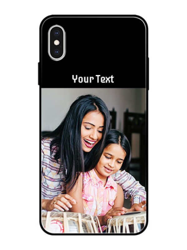Custom Iphone Xs Max Photo with Name on Glass Phone Case