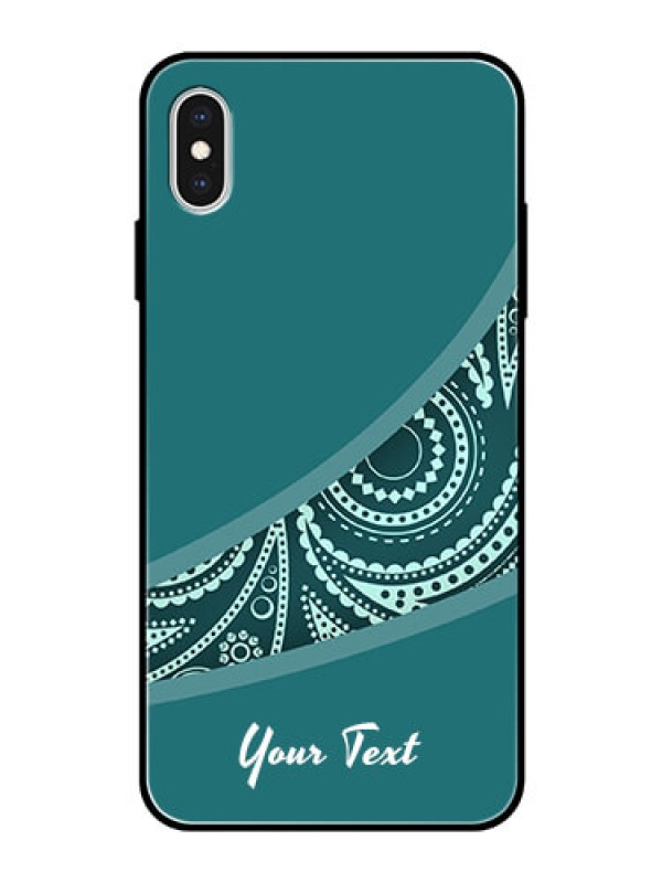 Custom iPhone Xs Max Photo Printing on Glass Case - semi visible floral Design