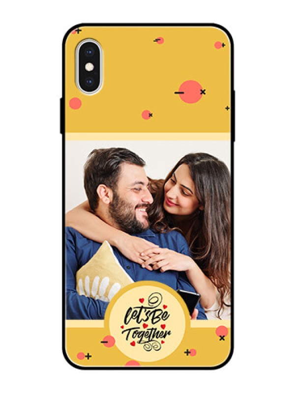 Custom iPhone Xs Max Photo Printing on Glass Case - Lets be Together Design