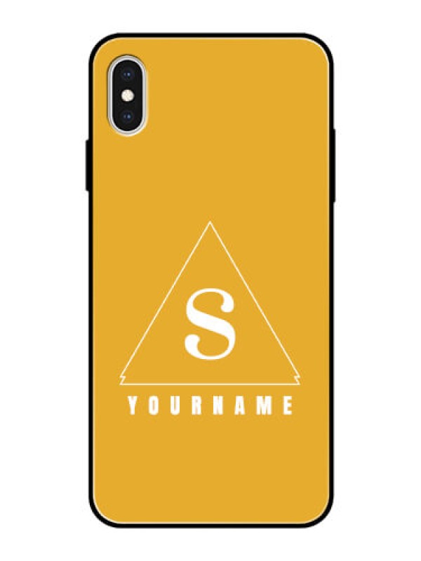 Custom iPhone Xs Max Personalized Glass Phone Case - simple triangle Design