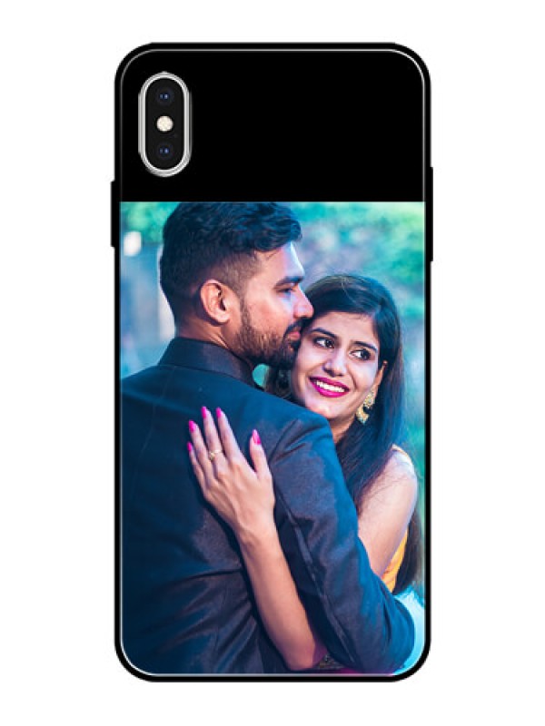 Custom iPhone Xs Max Custom Glass Phone Case - Upload Full Picture With Custom Color Design