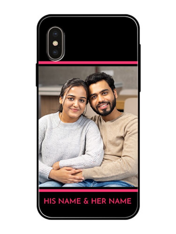 Custom iPhone XS Custom Glass Mobile Case  - with Add Text Design