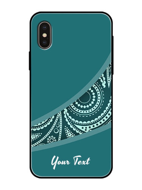 Custom iPhone Xs Photo Printing on Glass Case - semi visible floral Design