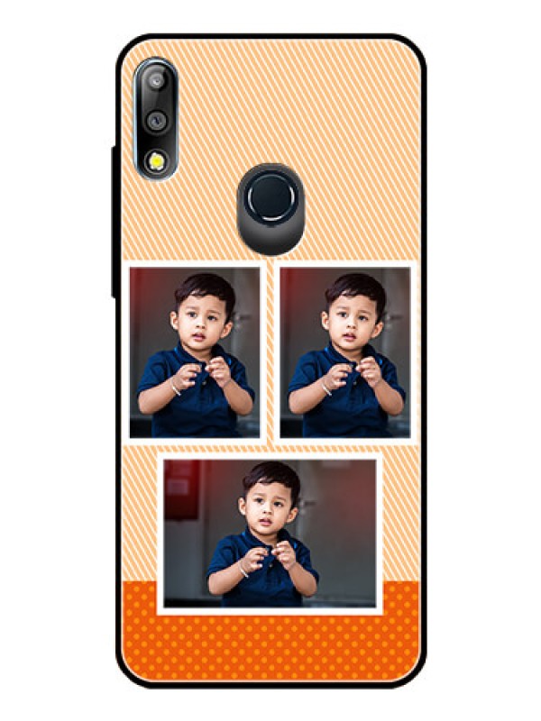 Custom Zenfone Max pro M2 Photo Printing on Glass Case  - Bulk Photos Upload Design