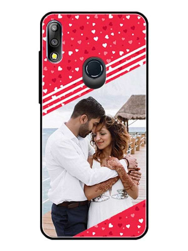 Custom Zenfone Max pro M2 Custom Glass Mobile Case  - Valentines Gift Design