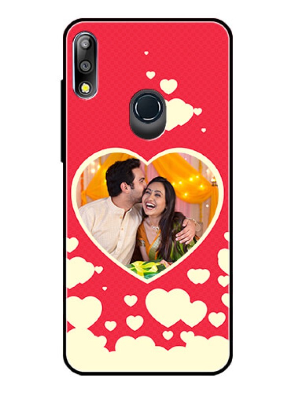 Custom Zenfone Max pro M2 Custom Glass Mobile Case  - Love Symbols Phone Cover Design