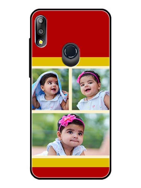 Custom Zenfone Max pro M2 Custom Glass Mobile Case  - Multiple Pic Upload Design