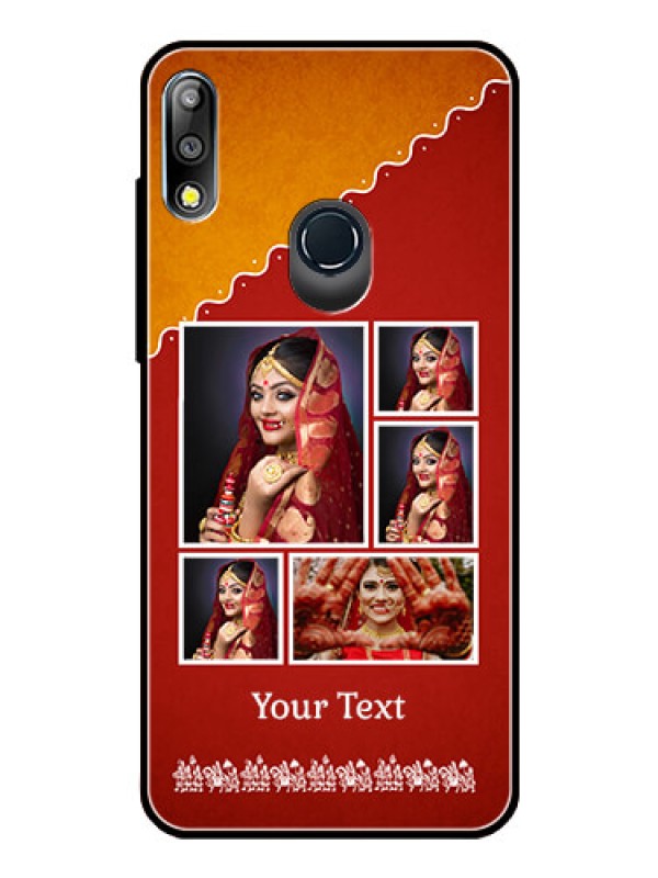 Custom Zenfone Max pro M2 Personalized Glass Phone Case  - Wedding Pic Upload Design