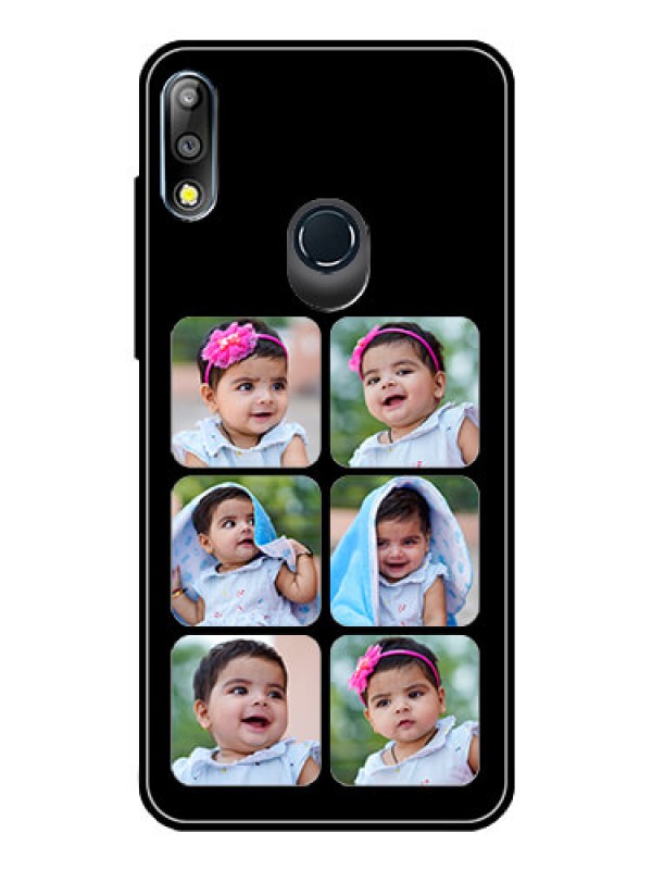 Custom Zenfone Max pro M2 Photo Printing on Glass Case  - Multiple Pictures Design