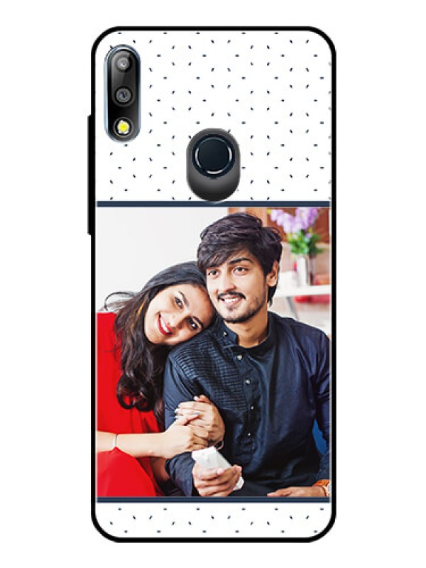 Custom Zenfone Max pro M2 Personalized Glass Phone Case  - Premium Dot Design