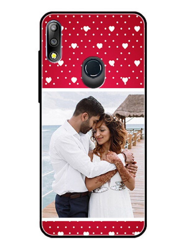 Custom Zenfone Max pro M2 Photo Printing on Glass Case  - Hearts Mobile Case Design
