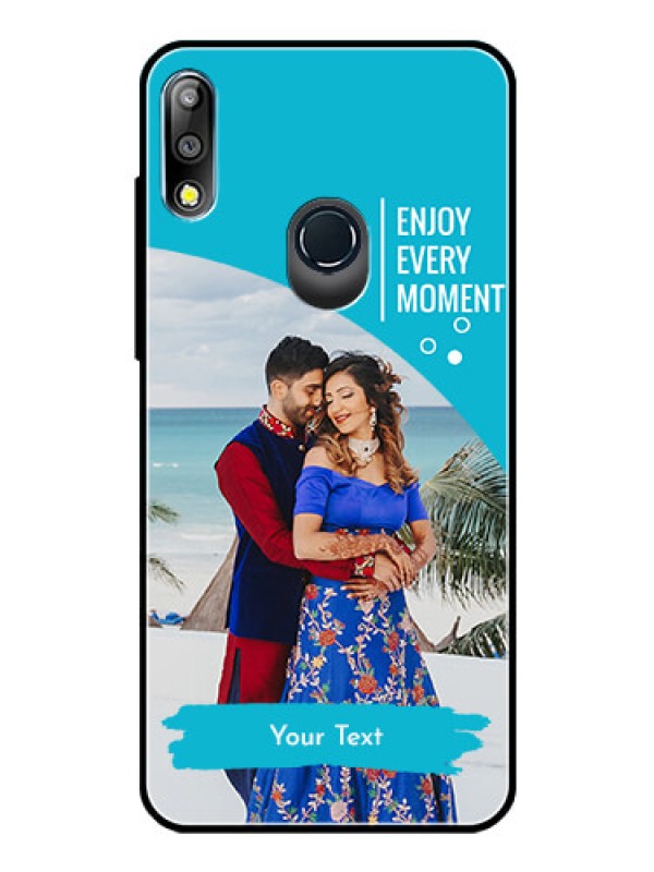 Custom Zenfone Max pro M2 Custom Glass Mobile Case  - Happy Moment Design