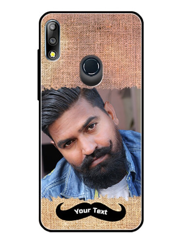 Custom Zenfone Max pro M2 Personalized Glass Phone Case  - with Texture Design
