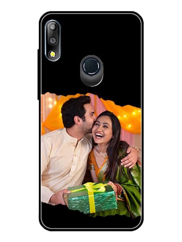 Custom Zenfone Max Pro M2 Custom Glass Phone Case - Tear-off Design