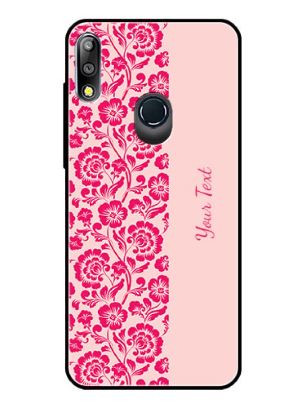 Custom Zenfone Max Pro M2 Custom Glass Phone Case - Attractive Floral Pattern Design
