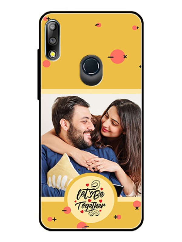 Custom Zenfone Max Pro M2 Photo Printing on Glass Case - Lets be Together Design