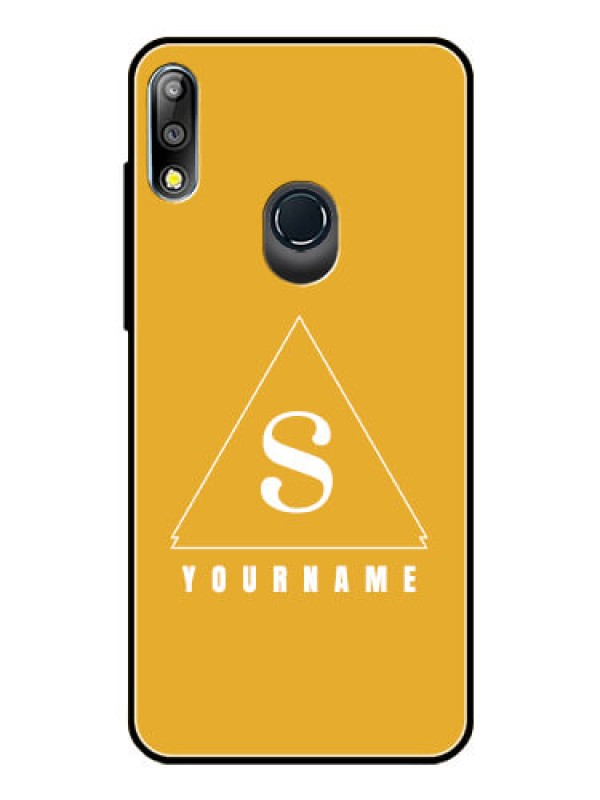 Custom Zenfone Max Pro M2 Personalized Glass Phone Case - simple triangle Design