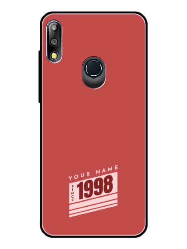 Custom Zenfone Max Pro M2 Custom Glass Phone Case - Red custom year of birth Design