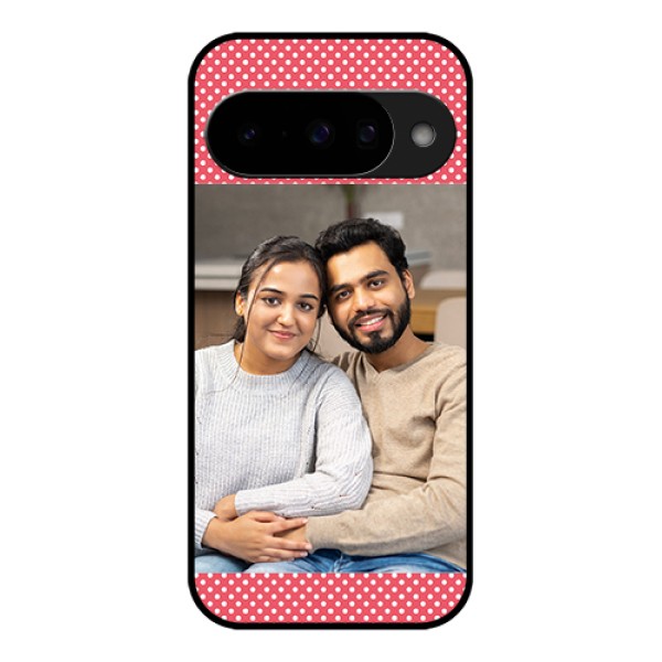 Google Pixel 10 5G Custom Glass Phone Case - White Dotted Design