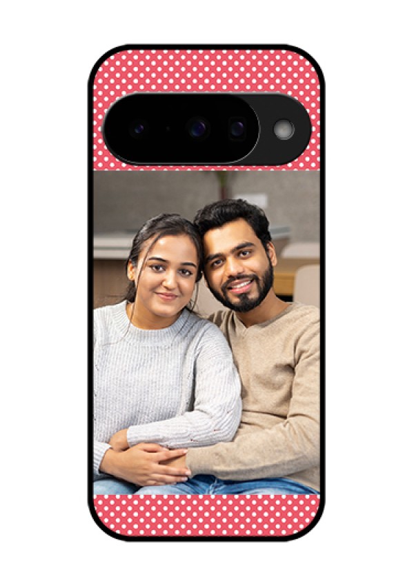 Google Pixel 10 5G Custom Glass Phone Case - White Dotted Design