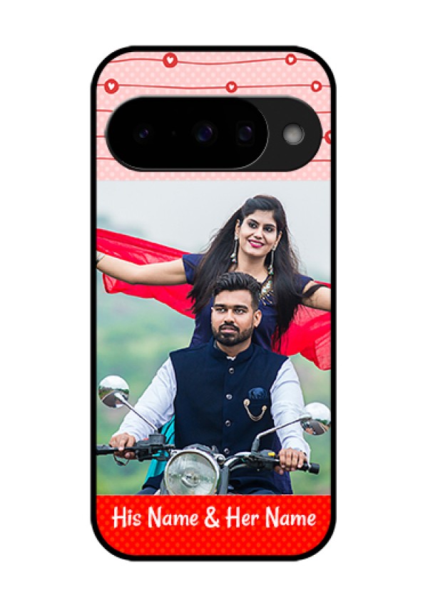 Google Pixel 10 5G Custom Glass Phone Case - Red Pattern Case Design