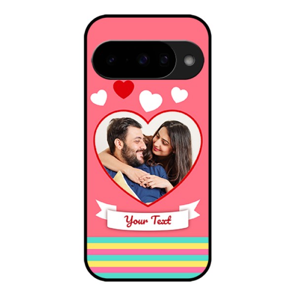 Google Pixel 10 5G Custom Glass Phone Case - Love Shapes Doodle Design