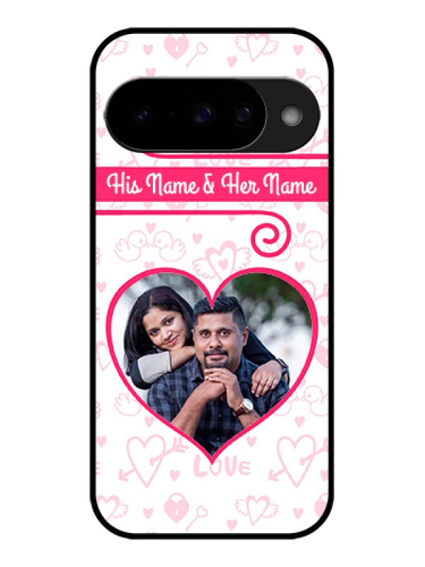 Custom Google Pixel 10 5G Custom Glass Phone Case - Heart Shape Love Design
