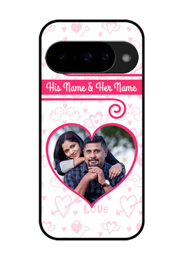 Google Pixel 10 5G Custom Glass Phone Case - Heart Shape Love Design