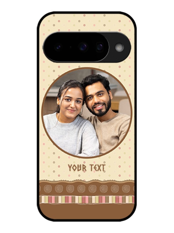 Custom Google Pixel 10 5G Custom Glass Phone Case - Brown Dotted Mobile Case Design