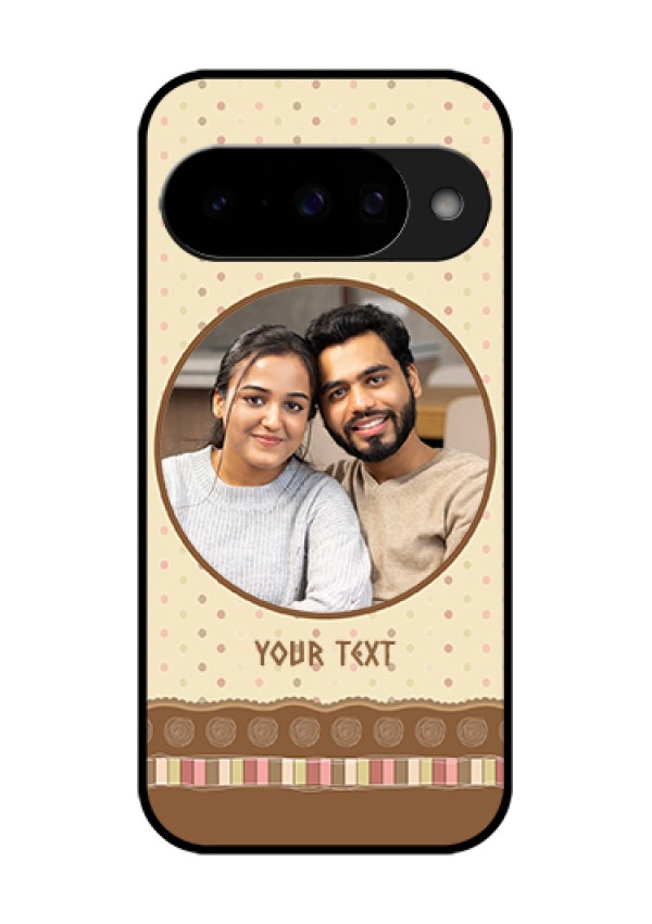 Google Pixel 10 5G Custom Glass Phone Case - Brown Dotted Mobile Case Design
