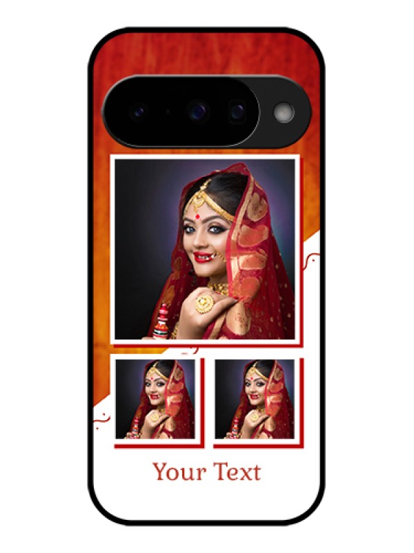 Custom Google Pixel 10 5G Custom Glass Phone Case - Wedding Memories Design