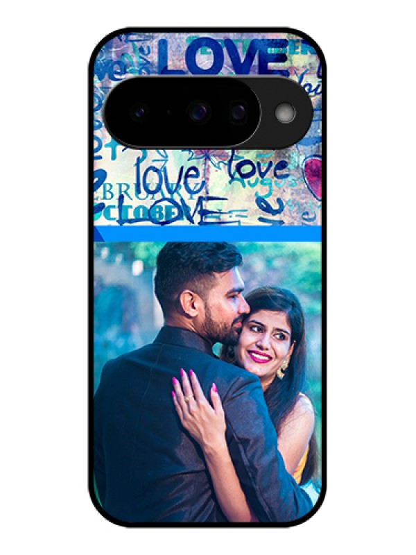 Custom Google Pixel 10 5G Custom Glass Phone Case - Colorful Love Design