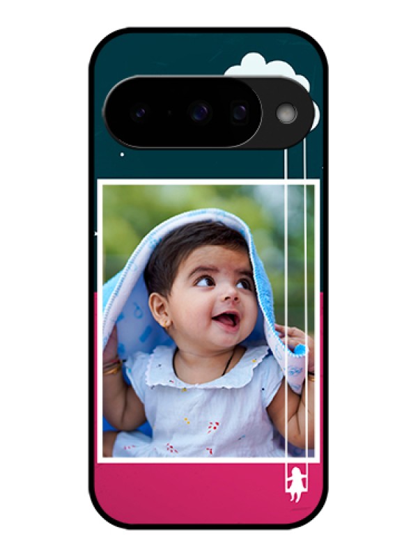 Custom Google Pixel 10 5G Custom Glass Phone Case - Cute Girl With Cloud Design
