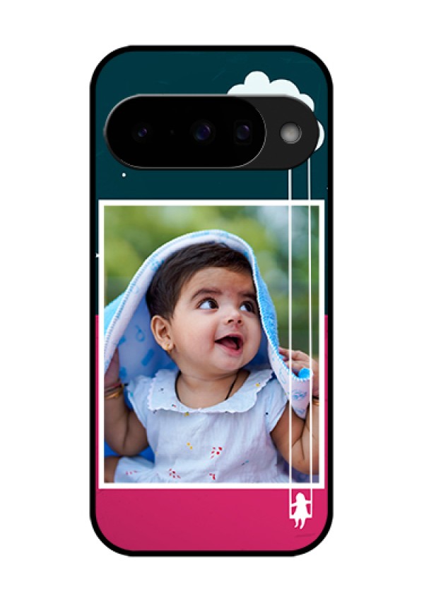 Google Pixel 10 5G Custom Glass Phone Case - Cute Girl With Cloud Design